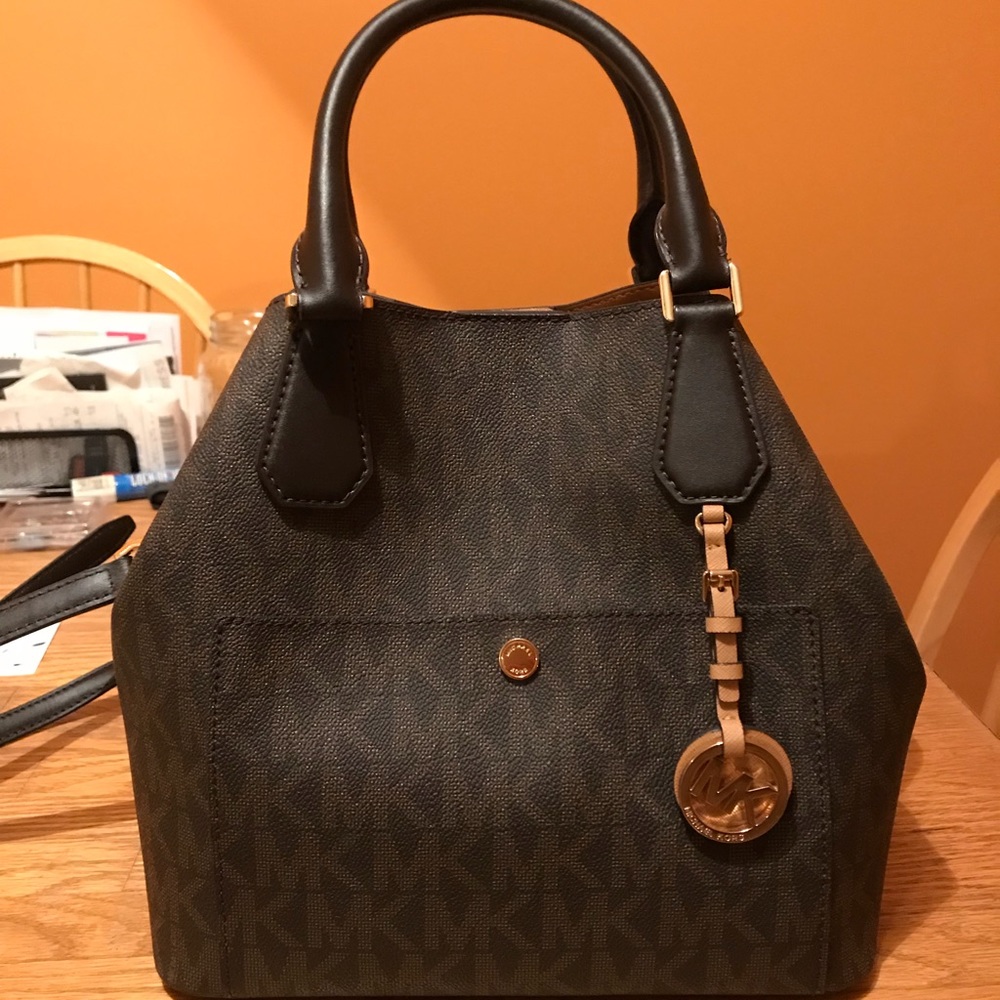 Michael Kors brown leather handbag